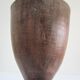 solid wood vase carved brutalist vintage
