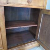 Old - Beautiful solid oak sideboard - 2 doors - 2 drawers in golden oak color