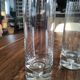 Set of 6 Long Drink glasses in crystalline thick base with air bubble
