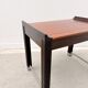 Side table in mahogany and stained oak, France 1980.