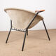 Danish armchair in Leather, Steel and Teak, Balloon model by Hans Olsen 1960.