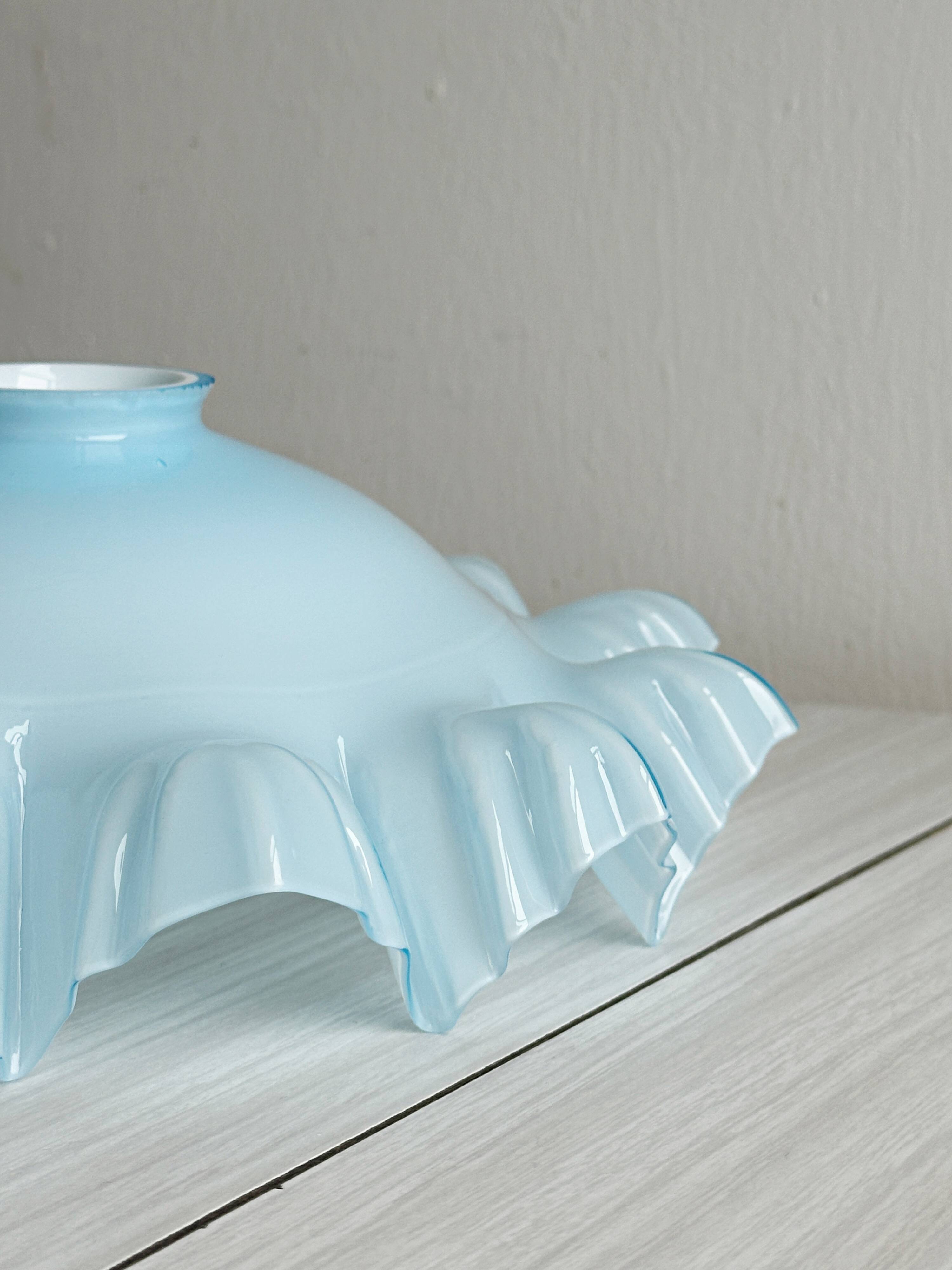 blue opaline glass pendant lamp