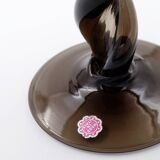 Mid-Century Twisted smoked Glass Bowl - Italy, Murano 1960s