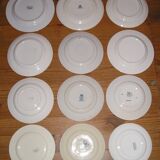 Set of 12 different flat plates