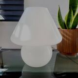 Vintage mushroom table lamp, Hustadt Leuchten, in opaline glass model L 1970.
