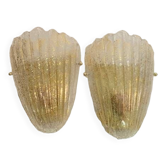 Pair of murano glass sconces
