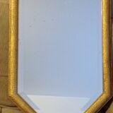 Antique large Art Deco beveled mercury mirror