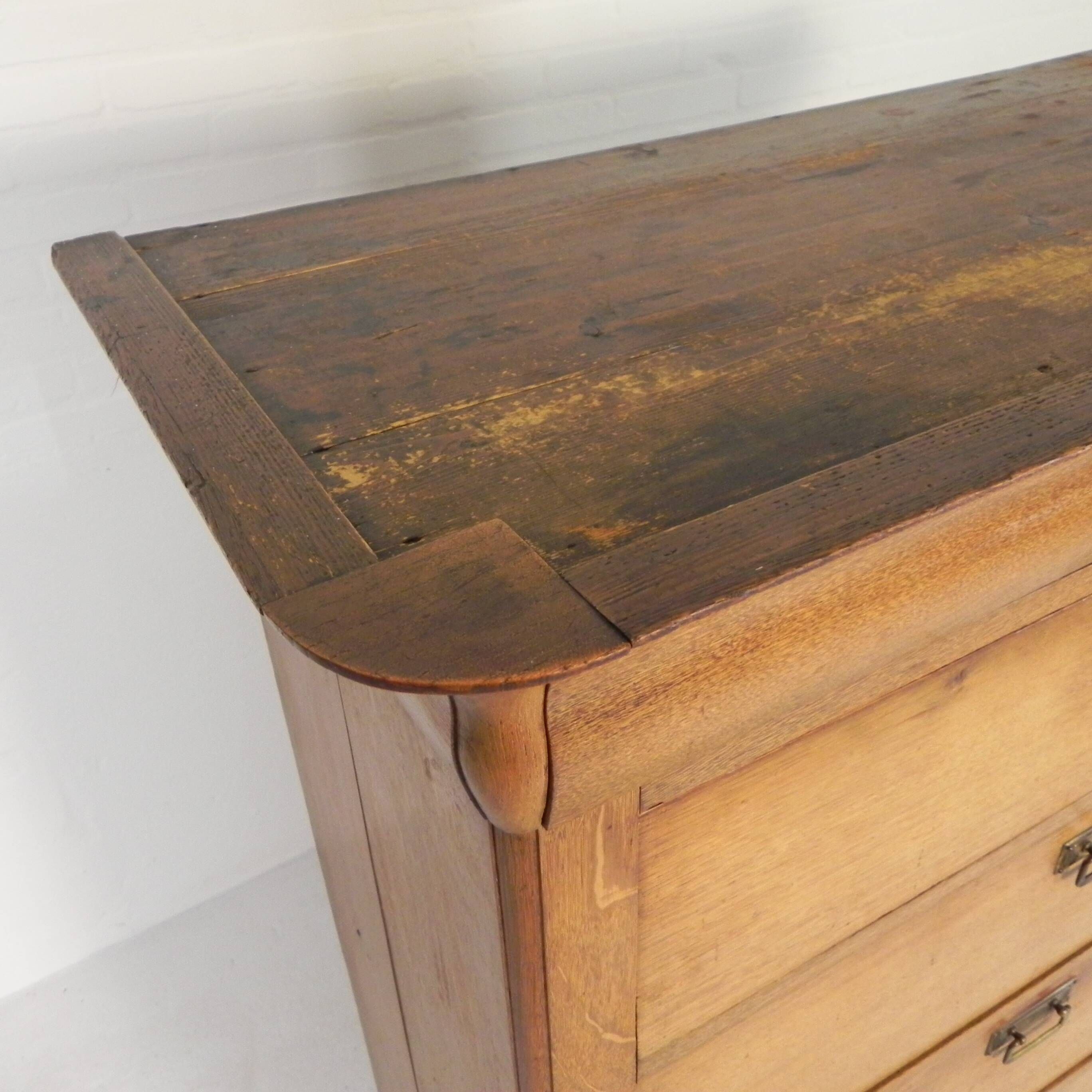 Commode avec 5 tiroirs et 1 abattant, chiffonière, fin du XIXe siècle
