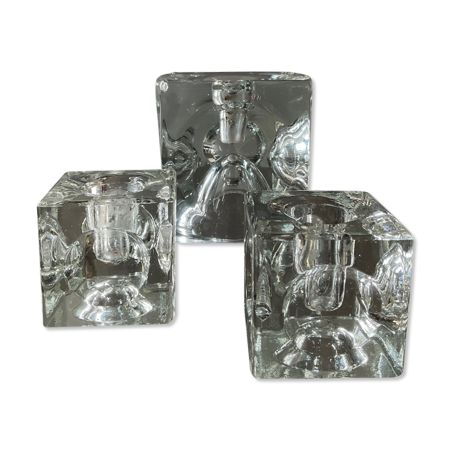 Trio of Peill & Putzler candle holders from the 70s