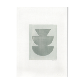 Peinture sur papier Illustration abstraite datée et signée