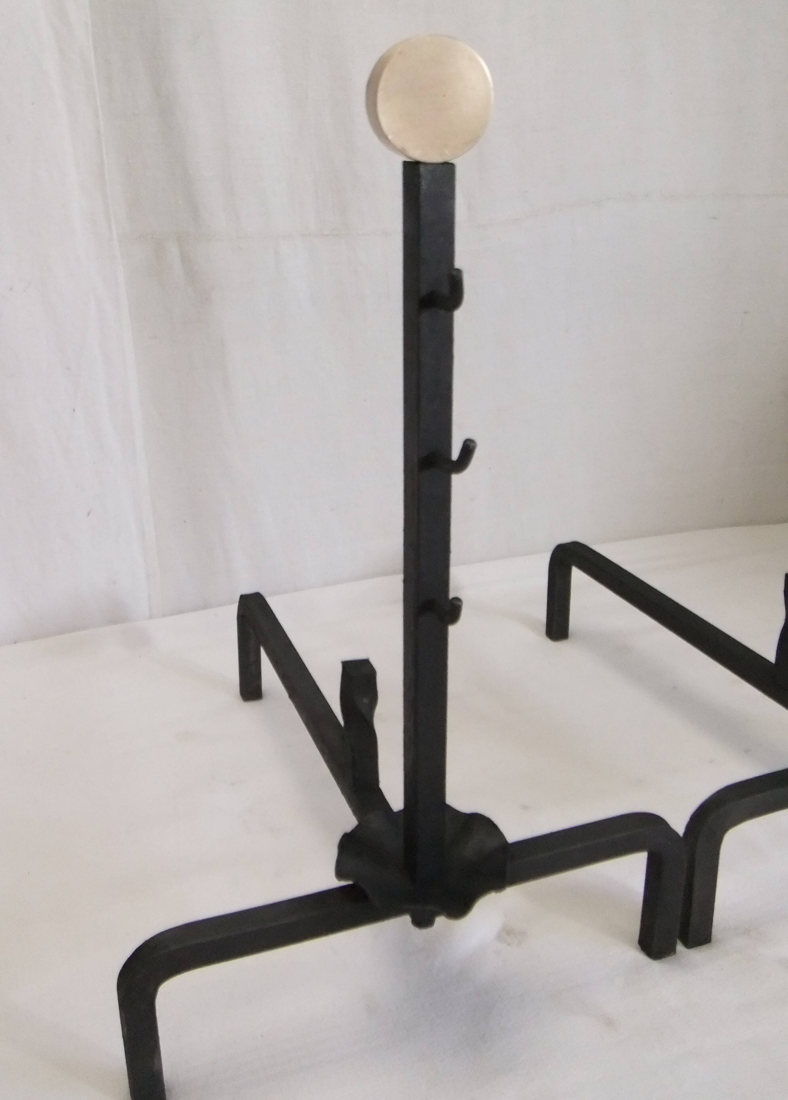 Bronze cast iron firewood fireplace accessory andier spit grill