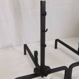 Bronze cast iron firewood fireplace accessory andier spit grill