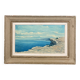 Oil on panel by M. Gibert 20th century rocky coast