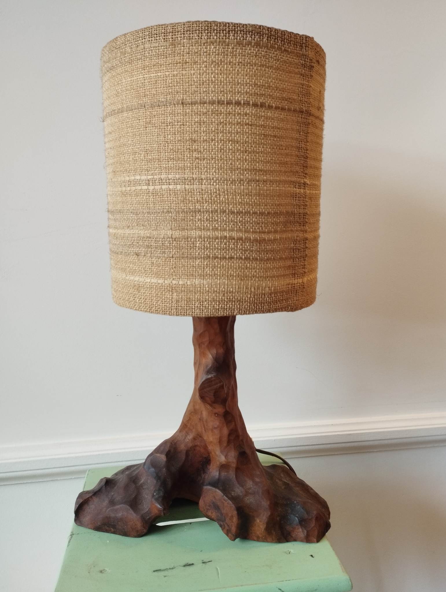 Wooden foot lamp