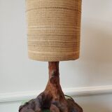 Lampe pied en bois