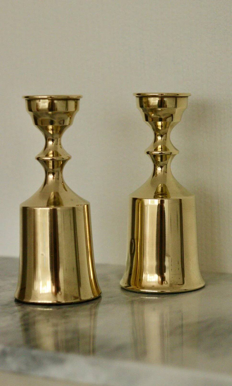 Dansk Copenhagen brass candle holders