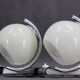 1930s Pair of Art Deco Chrome Plated Table Lamps, Czechoslovakia