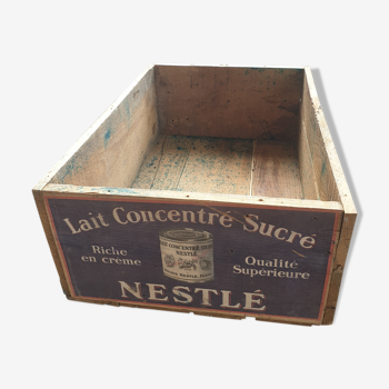 Caisse en bois Nestle vintage
