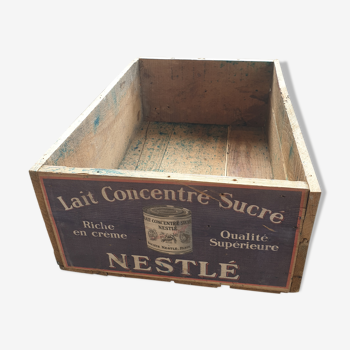 Vintage Nestle wooden crate