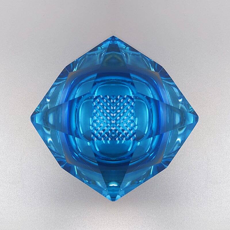 Cendrier, vide-poche bleu par Flavio Poli pour Seguso, Italie années 1960