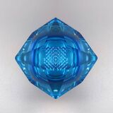 Cendrier, vide-poche bleu par Flavio Poli pour Seguso, Italie années 1960