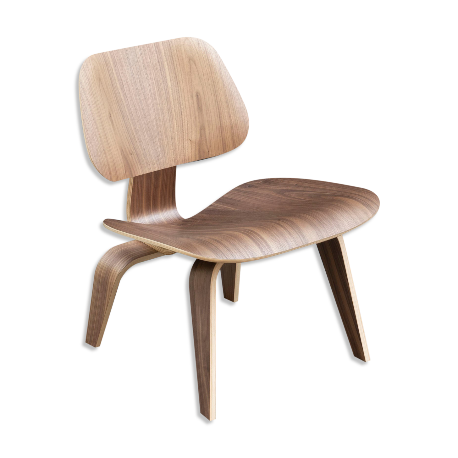 Chaise LCW en Noyer de Charles & Ray Eames - Herman Miller
