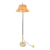Lampadaire vintage Space Age avec abat-jour UFO en plexiglas blanc