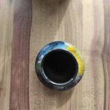 Small ceramic soliflore vase with narrow, constricted neck