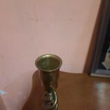 Golden candle holder