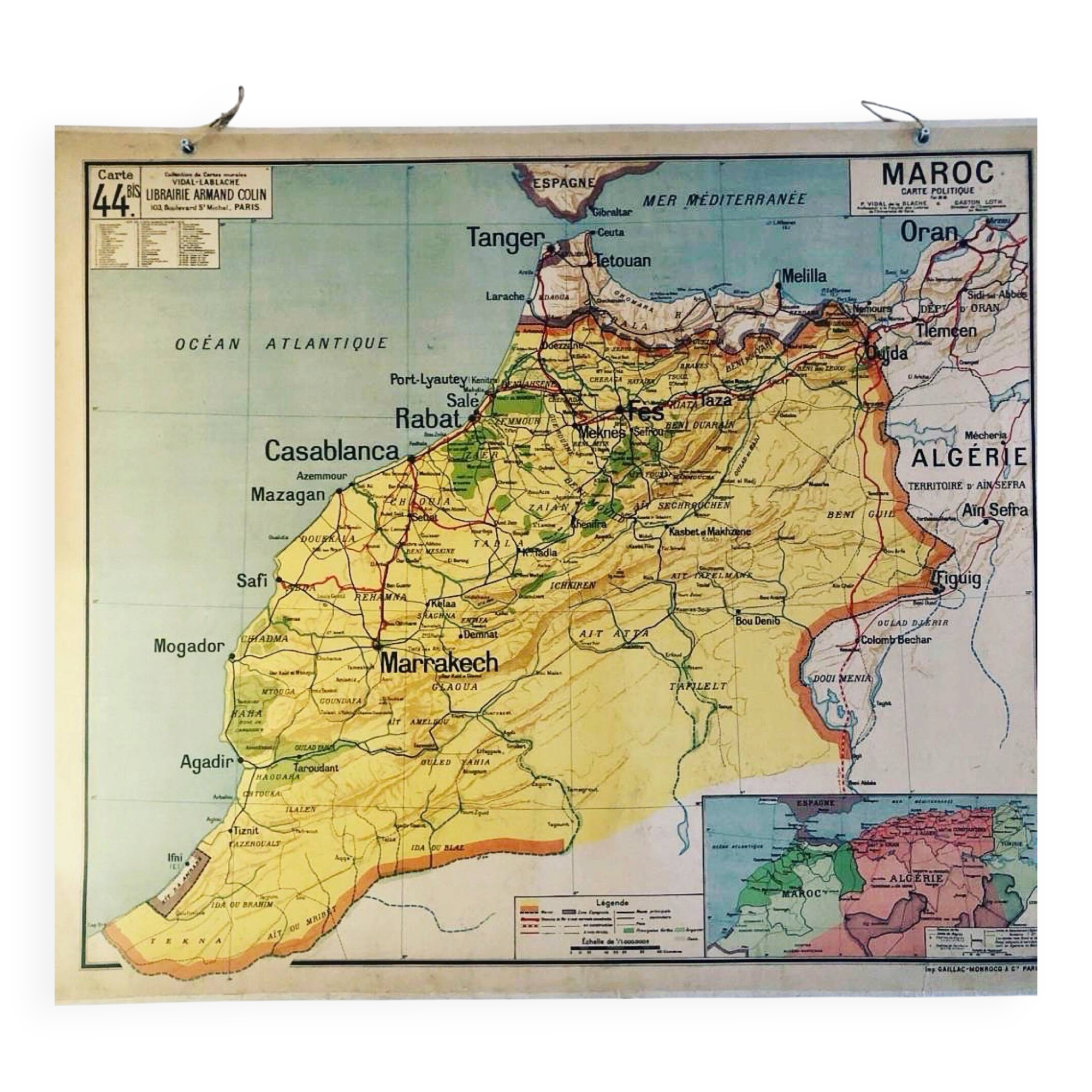 Old school map Vidal Lablache 44