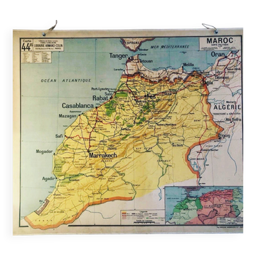 Ancienne carte scolaire Vidal Lablache 44