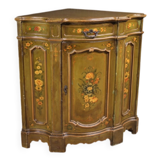Venetian painted corner cupboard from 20th century