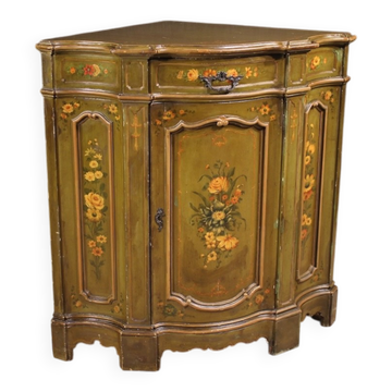 Venetian painted corner cupboard from 20th century