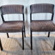 Paire de chaises esprit scandinave velours années 80