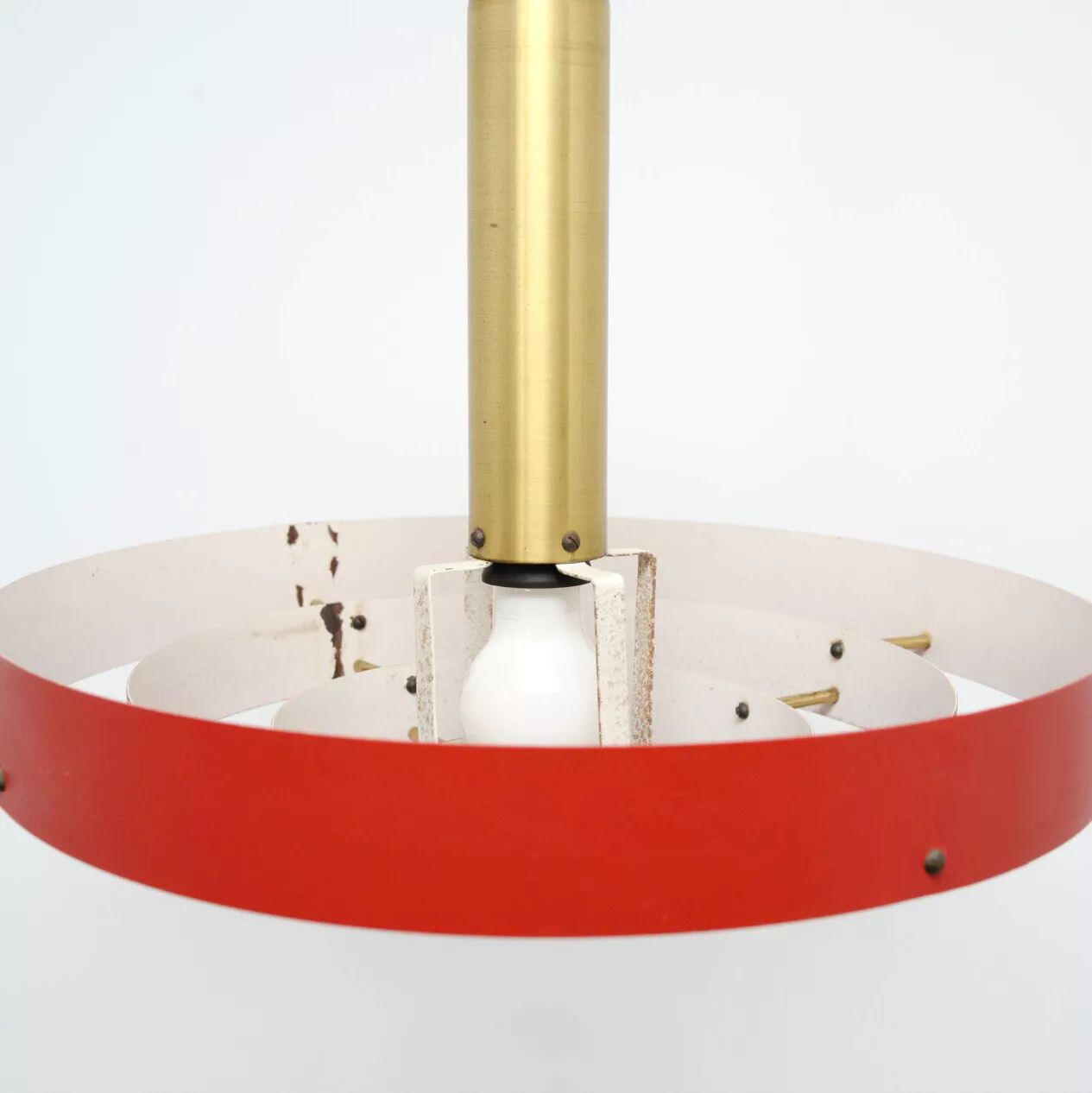 Red Scandinavian lamp, Denmark 1960s