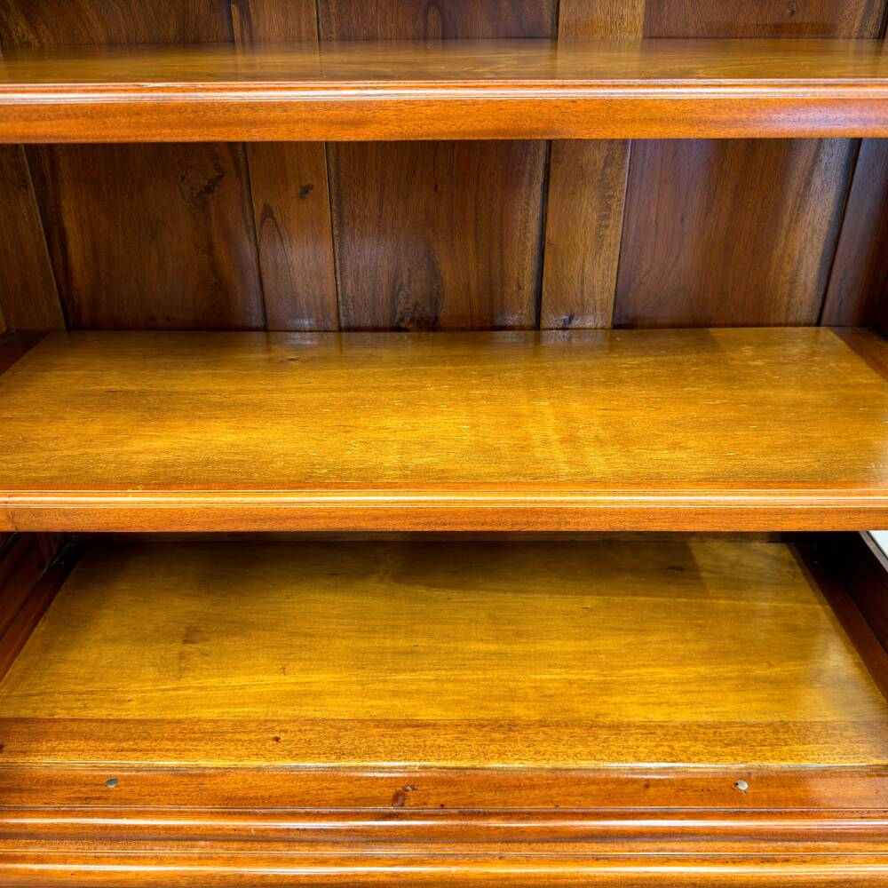Classic English Bookcase with Glass Doors