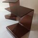 Set de 2 tables de chevets en plexiglas fumé, Design 1970