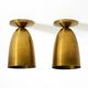 A pair of large, original Mid Century Modern brass ceiling lamps