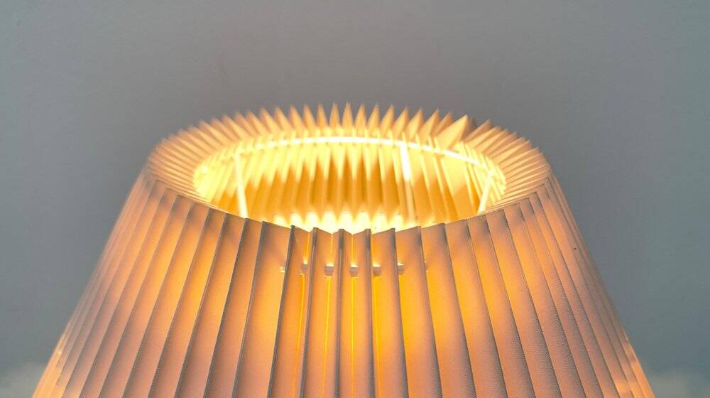 Danish royal table lamp from the mid-century by Kai Lange for Fog & Morup and Royal Copenhagen, 1960s.