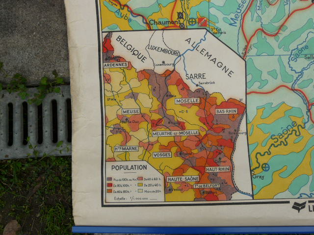 School poster Hatier north region east economic and physical map