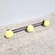 60s yellow wall coat rack