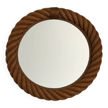 Miroir vintage corde france années 1970