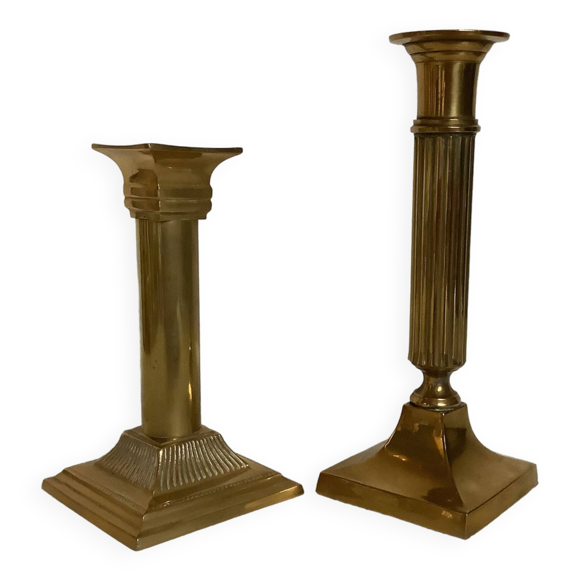 Pair of brass candlesticks