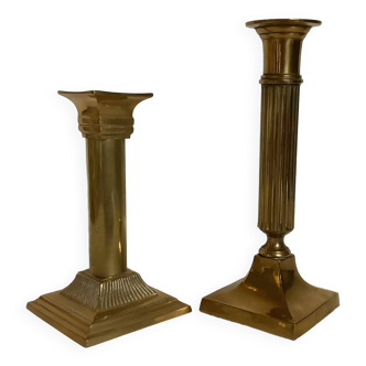 Pair of brass candlesticks