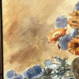 Léonie mottard van marcke (liège 1862-1936). nature morte aux fleurs.
