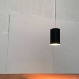 Minimalist cylindrical pendant light from the mid-century in metal by Eila & John Meiling for Louis Poulsen, set of 3.