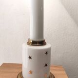 White opaline column lamp from the 1950s