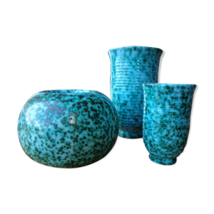 ensemble de 3 vases en