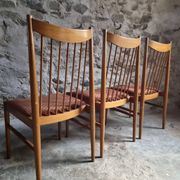 Set of 6 Danish teak dining chairs model 422, attributed to Arne Vodder for Sibast, 1960s.