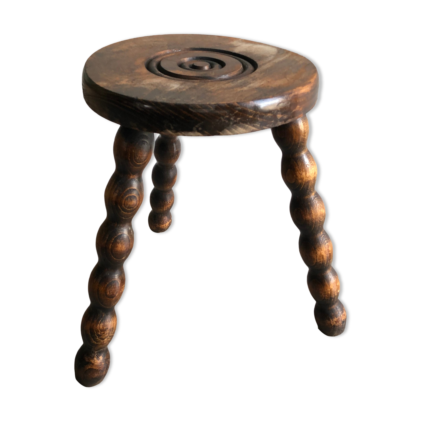 Wood tripod stool